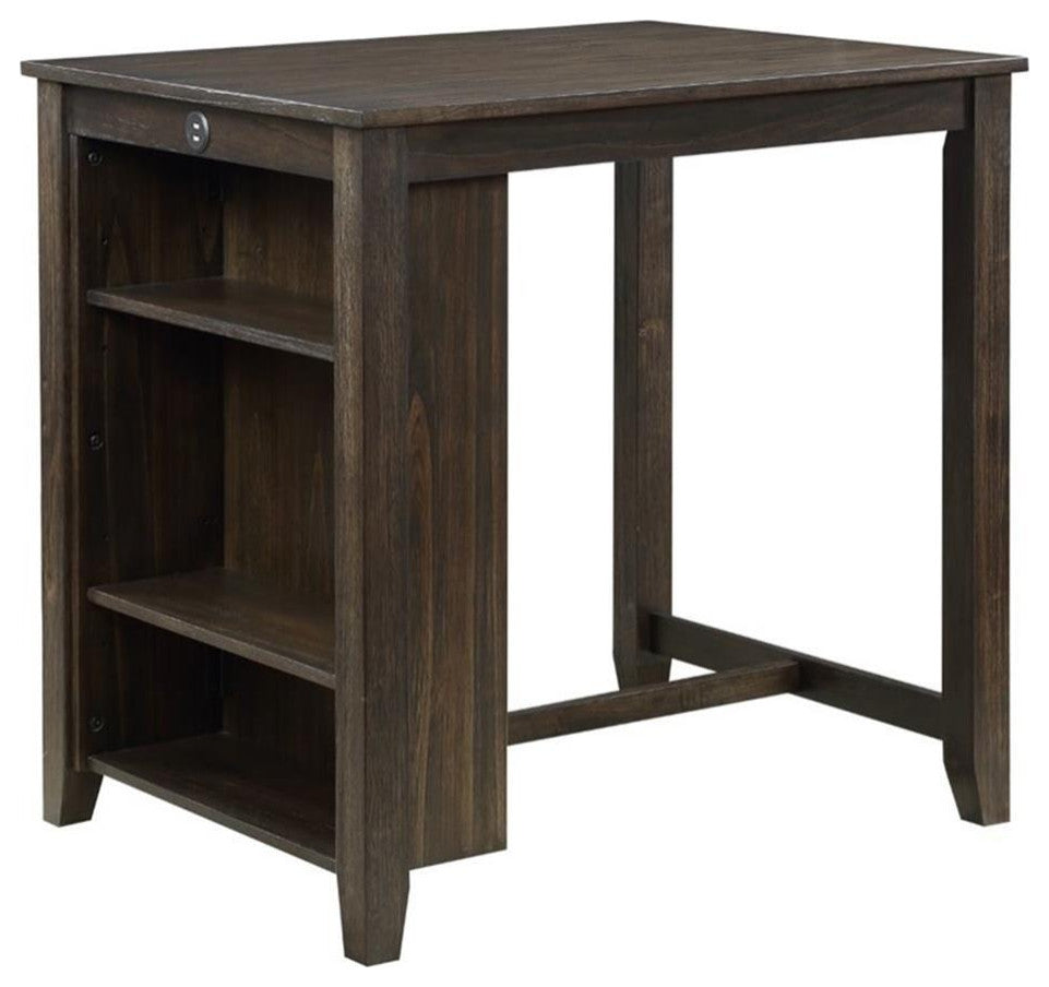 Lexicon Daye 3 Piece Wood Counter Height Dining Set in Dark Cherry