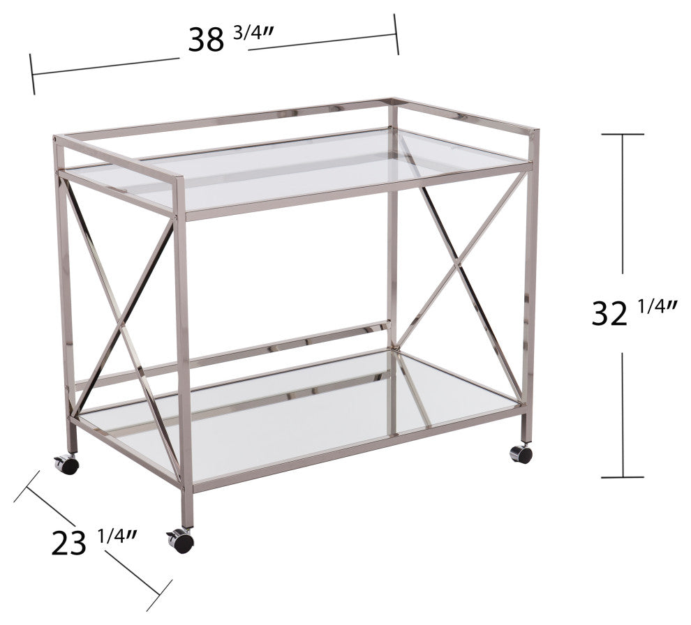 Crean Silver Bar Cart
