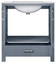 Jacques 30" Dark Grey Single Square Sink Vanity with Quartz Top, No Mirror