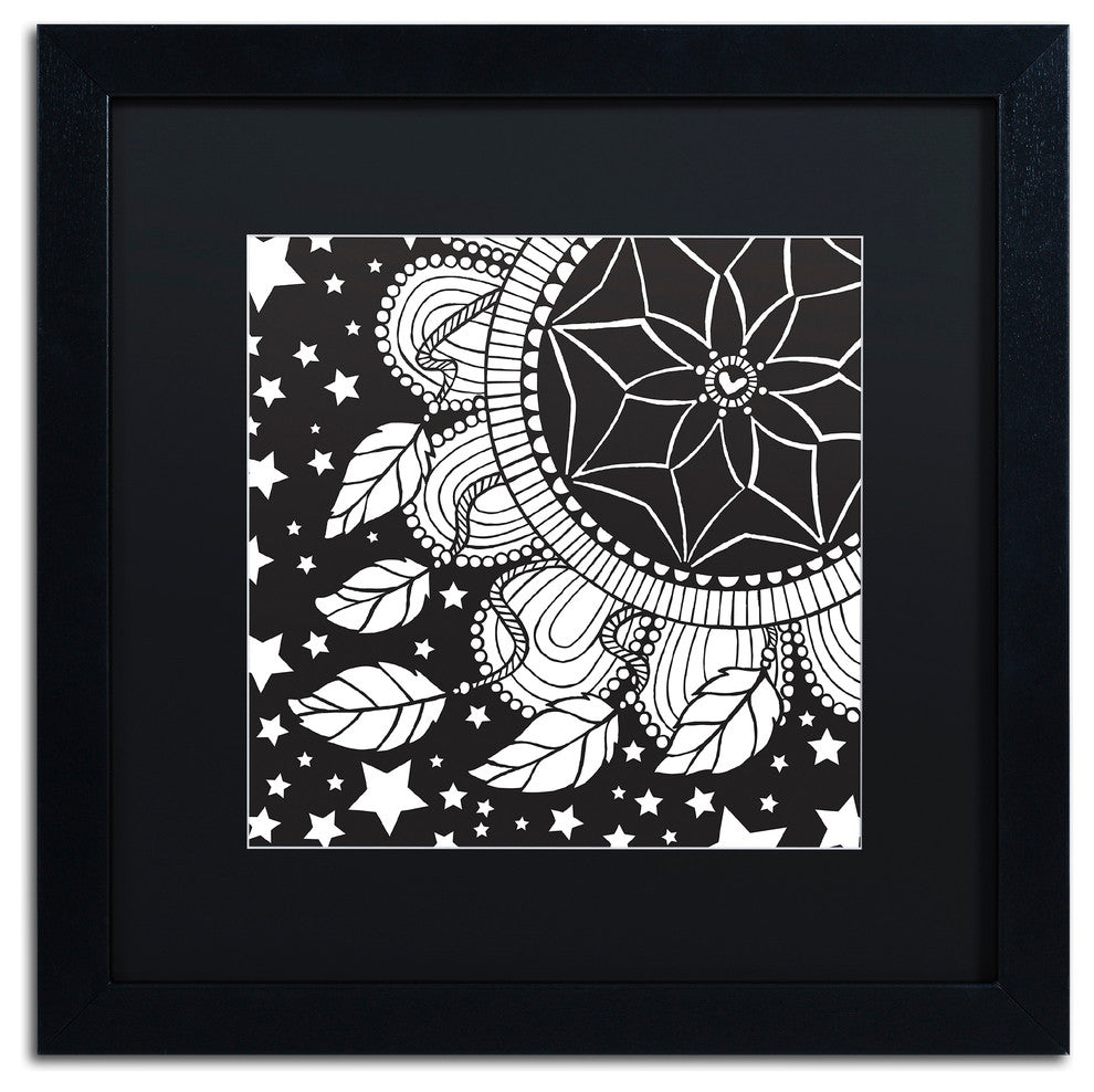 Hello Angel ''Dream Catcher'' Art, Black Frame, Black Mat, 16x16