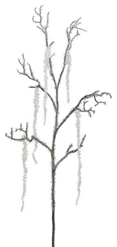 46" Clear Beaded Falling Icicles Artificial Christmas Spray