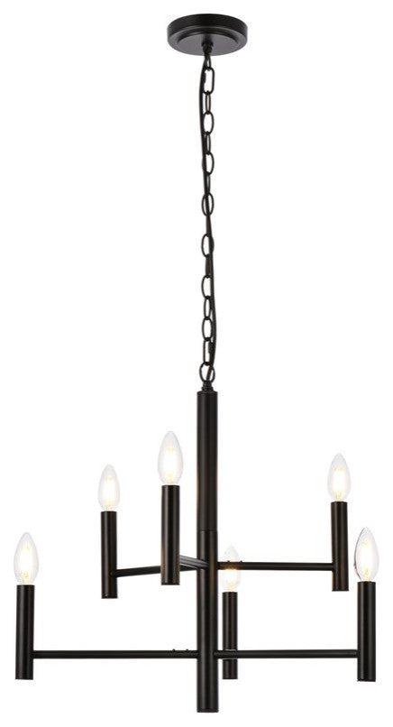 Caitlin 6-Light Pendant, Black