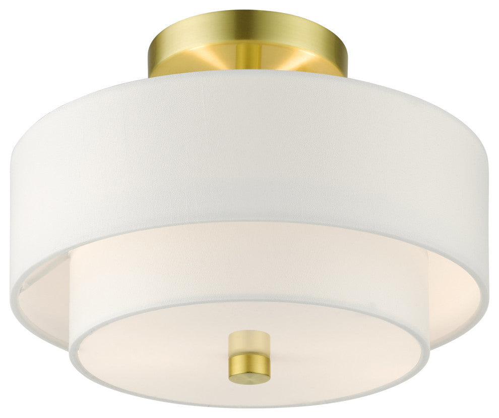 Satin Brass Timeless, Transitional, Versatile, Semi Flush
