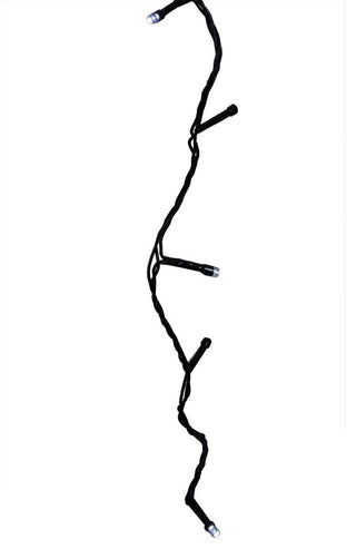 Cool White LED Battery Operated 8-Function Christmas Lights, Black, Set of 480