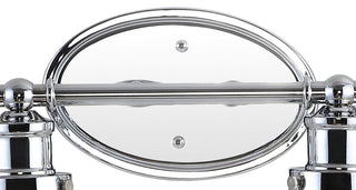Beverly 15" 2-Light Iron/Seeded Glass Classic Cottage LED Vanity Light, Chrome