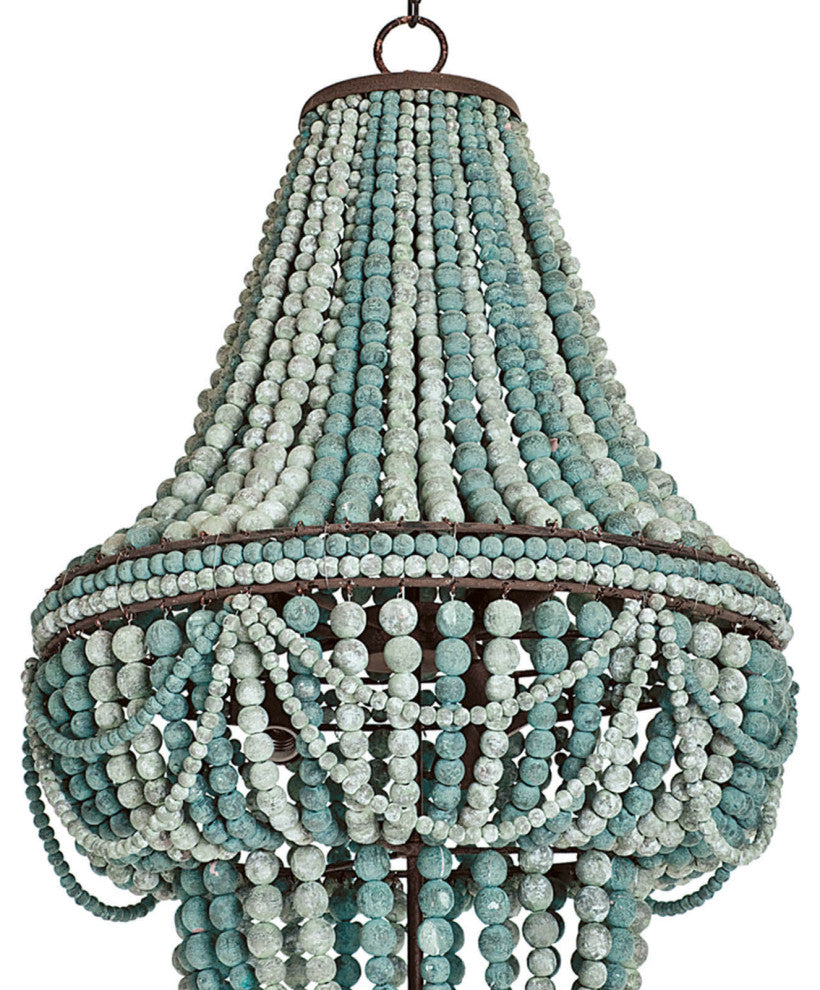 Malibu Chandelier, Weathered Blue