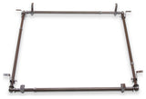 Julie Multi Angle Ceiling Rod 66-120", Cocoa, Four Sided