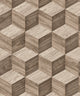 Natural Faux 2, Geometric Stone Wood Wallpaper, Light Beige, Roll, 21"x33''