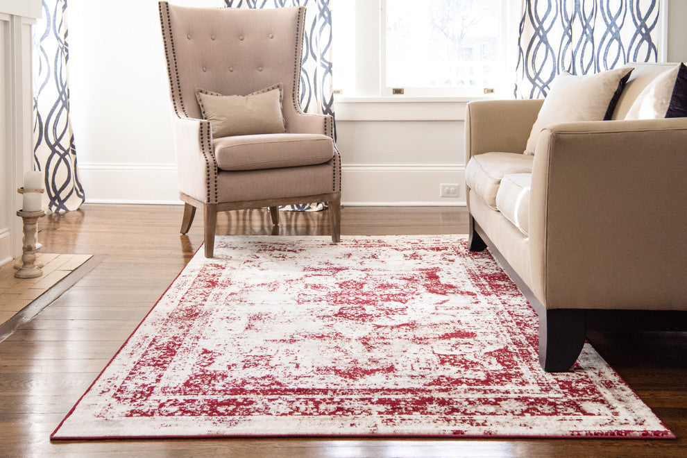 Unique Loom Burgundy Salle Garnier Sofia 2'x3' Area Rug