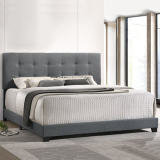 Kent Addyson Upholstered Platform Bed, Gray, King