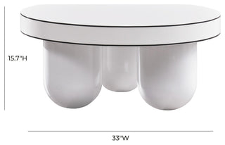 Jasper White Glossy Coffee Table