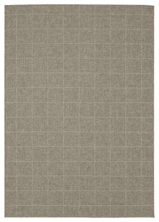 Cannes Gridwork Grey/ Light Grey Indoor-Outdoor Area Rug 9'10" x 12'10"