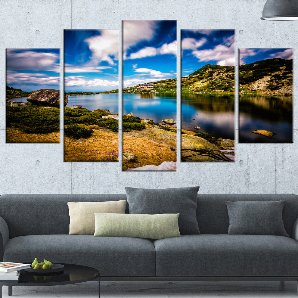 "Long View of Seven Rila Lakes" Canvas Print, 5 Panels