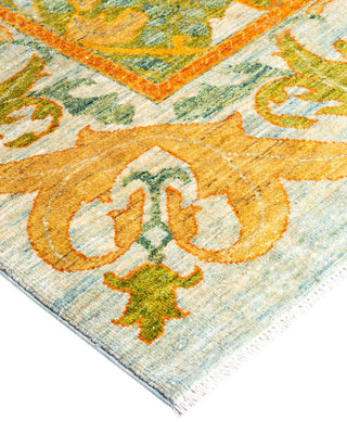 Overdyed, One-of-a-Kind Hand-Knotted Area Rug Green, 8'10"x12'3"