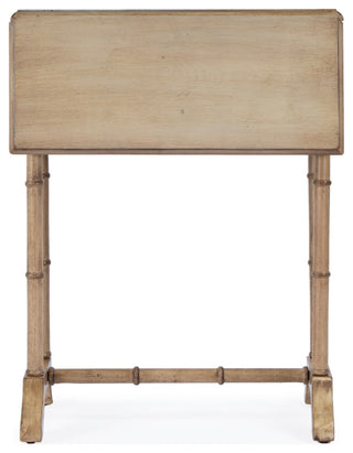 Darrow Drop-Leaf Wood Side Table, Antique Beige