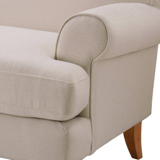 Alana Lawson 88" 3-Cushion Tight Back Sofa, Sky Neutral Beige Polyester