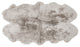 Classic Sheepskin Quarto Pelt 3'x5' Rug, Chateau Gray