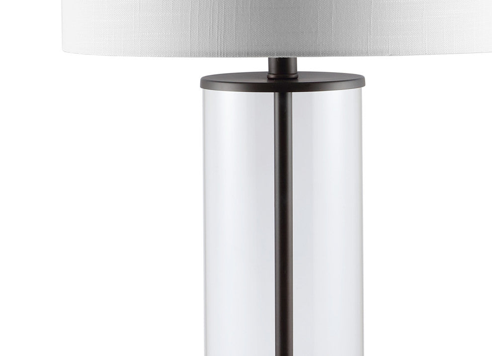Harper 29" Glass LED Table Lamp, Oil Rubbed Bronze/Clear