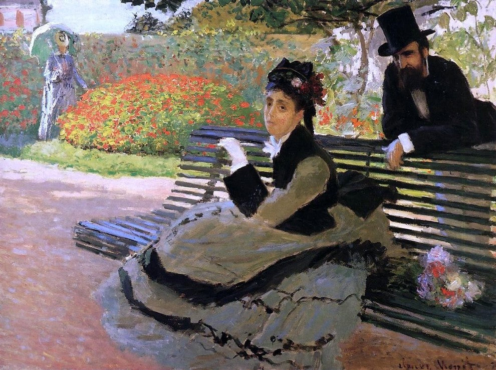 Claude Oscar Monet A Bench Wall Decal