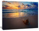 Quiet Seashore during Sunset, Seashore Canvas Art Print, 60"x28"