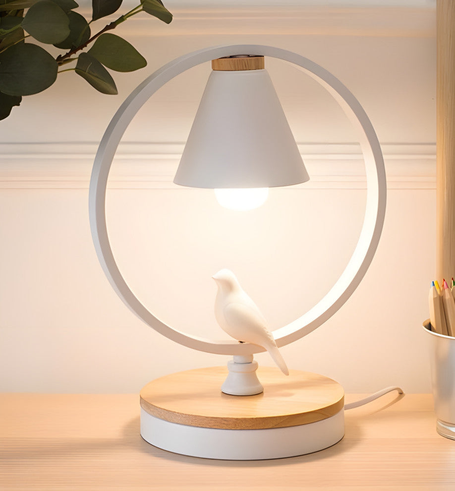 Le Brassus | Creative LED Night Light Fixture with a Figurine, White, Bird