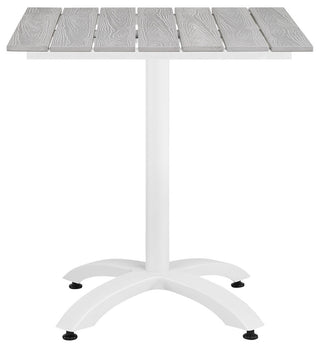 Maine 28 Outdoor Patio Dining Table, White Light Gray