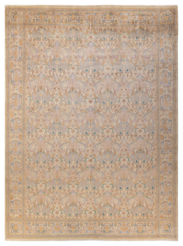 Falam One-of-a-Kind Hand-Knotted Area Rug Ivory, 9'0"x12'4"