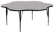 60" Flower Gray Thermal Laminate Activity Table
