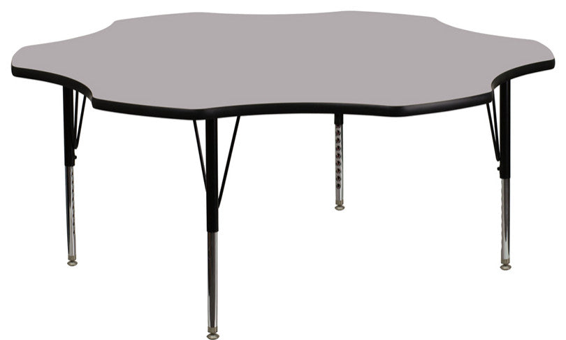 60" Flower Gray Thermal Laminate Activity Table