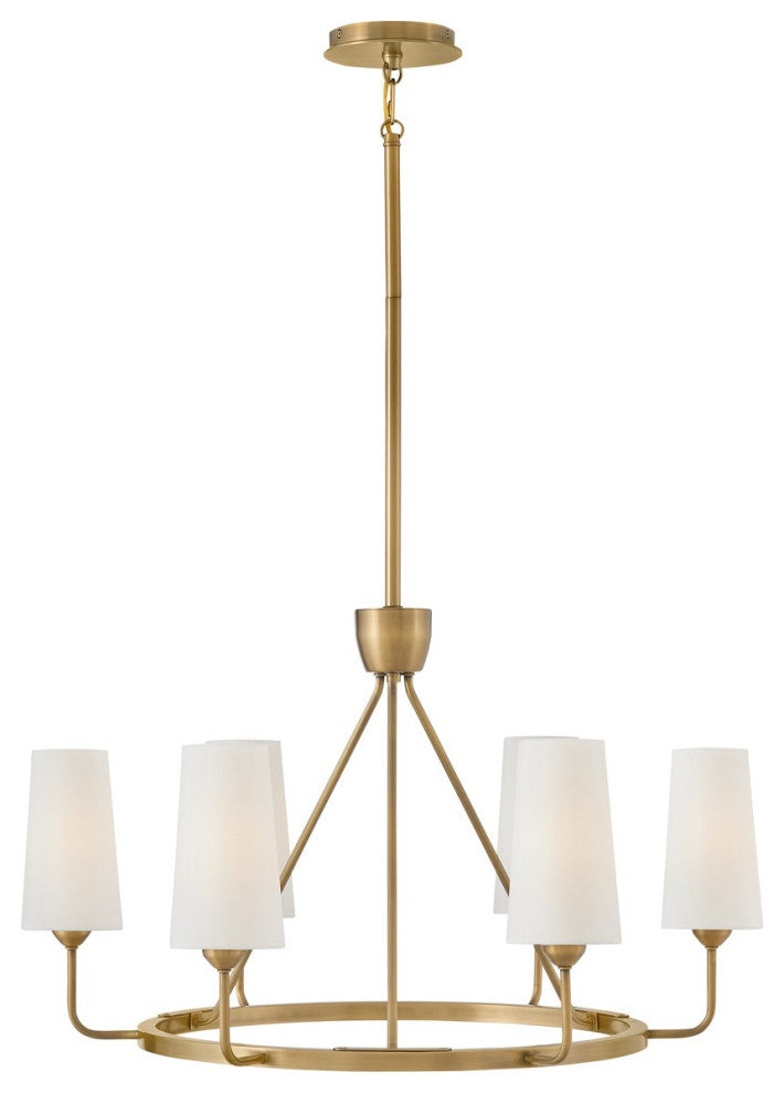 Lewis LED Pendant, Heritage Brass
