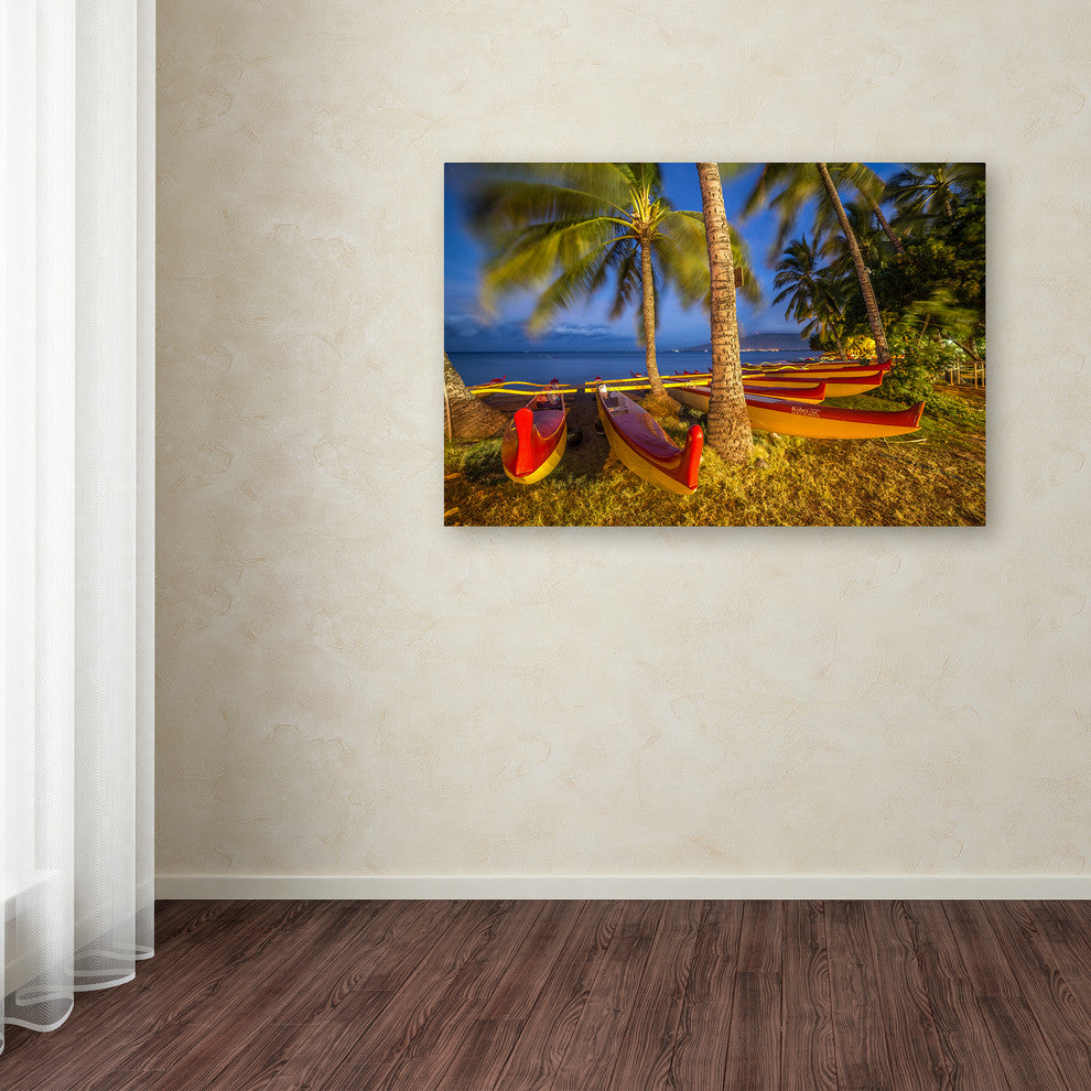 Pierre Leclerc 'Maui Outriggers' Canvas Art, 47x30