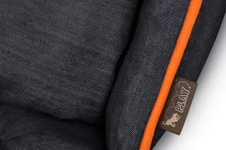 Lounge Bed Denim, Orange, Extra Large