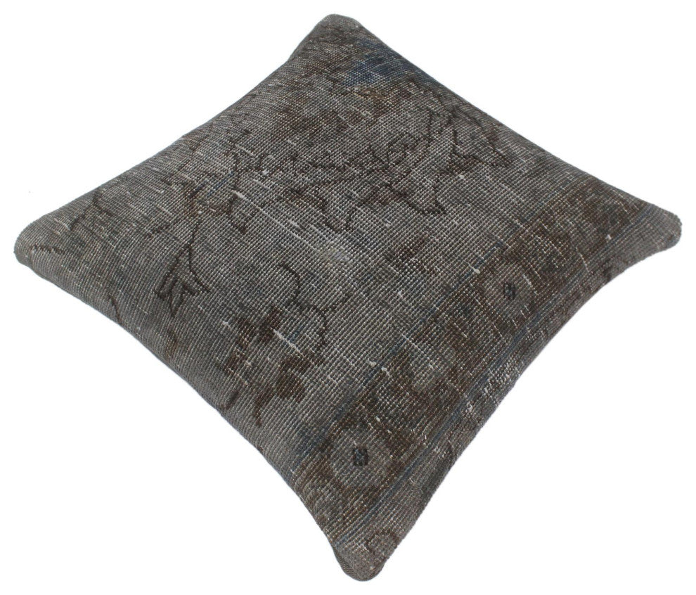 Antique Meehan Vintage Distressed Handmade Rug Pillow