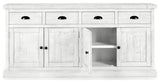 80" Rustic Sideboard Buffet, Soft White