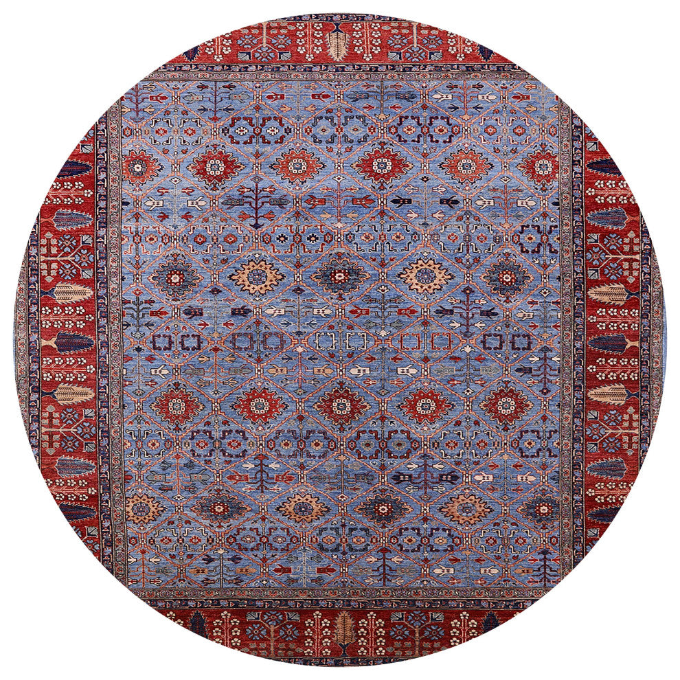 Ahgly Company Indoor Round Mid-Century Modern Area Rugs, 6' Round