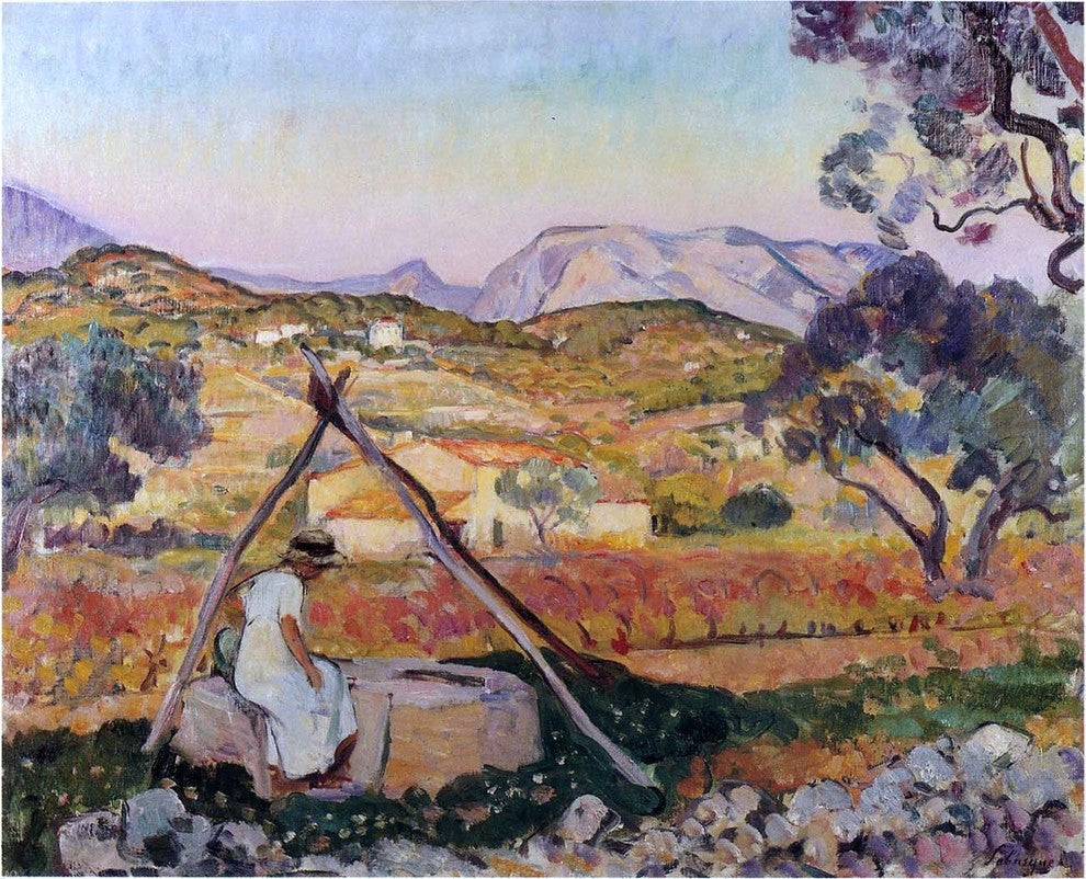 Henri Lebasque Woman by a Fountain in Provence Wall Decal