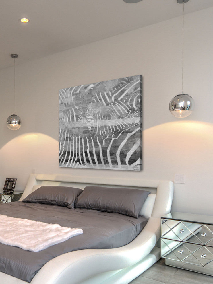 "Zebra" Fine Art Canvas Print, 48"x48"