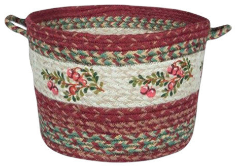 Ubpcranberry Printed Utility Basket, 13"x9"