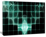 Blue Bat on Rader Screen, Abstract Canvas Art Print, 20x12