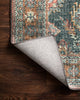 Printed Sea/Rust Skye Area Rug by Loloi II, Sea/Rust, 1'6"x1'6" Sample
