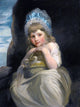 Tile Mural A Girl With A Basket Of Birds By English School, 6"x8", Matte