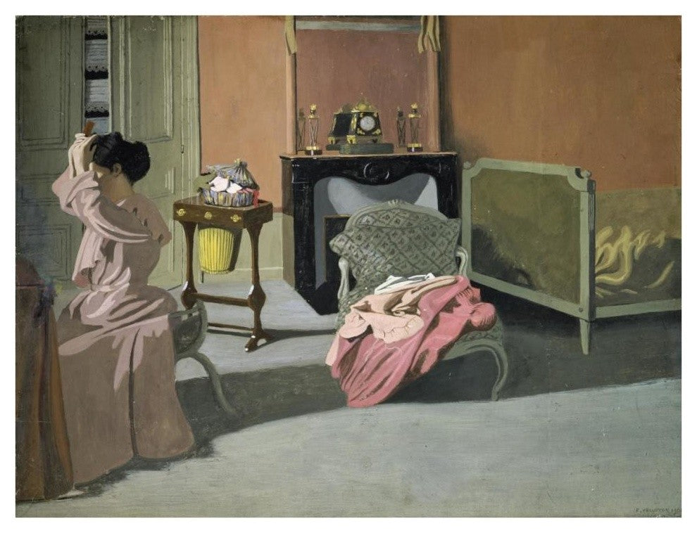 "Lady Doing Her Hair" Digital Paper Print by Felix Vallotton, 38"x29"
