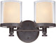 Nuvo 2-Light Decker Vanity and Wall Light Fixture, Sudbury Bronze