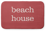 24" x 17" Beach House  Bathmat, Ligonberry Red