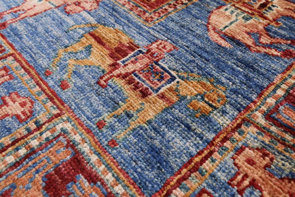 Hand Knotted Antiqued Pazyryk Historical Design Wool Rug 2' 9" X 4' 0" Q10705