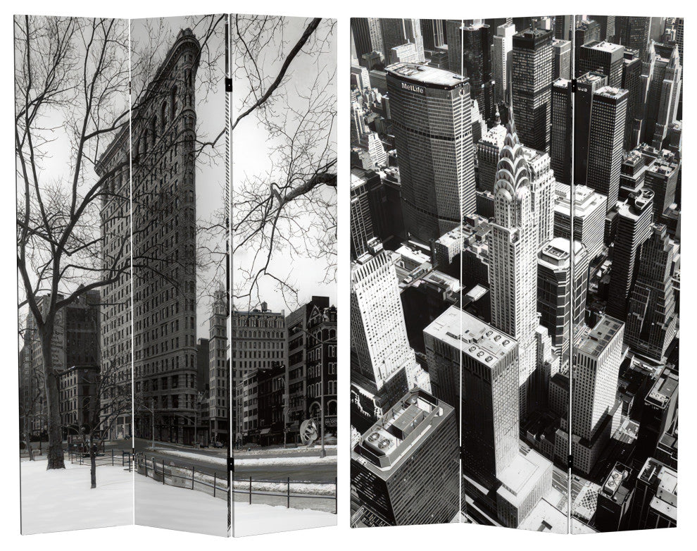 6'' Tall New York City Double Sided Room Divider