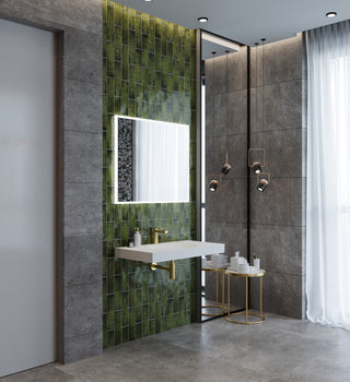 CastelloUSA Darleen Solid Surface Wall Mount Bathroom Sink, White, 36"