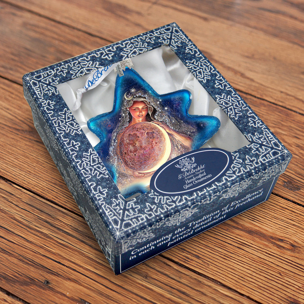 Moon Goddess Glass Ornament