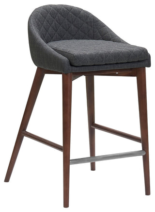 Mila Counter Stool, Set of 2, Dark Gray