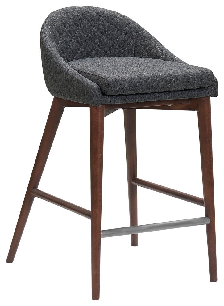 Mila Counter Stool, Set of 2, Dark Gray